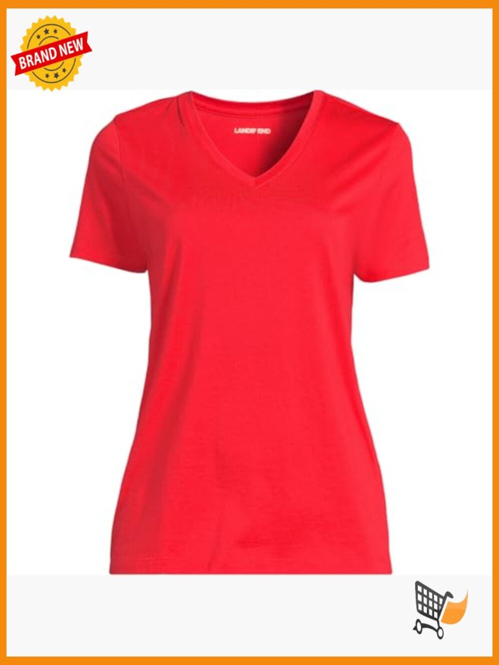 Relaxed Supima Cotton V-Neck Tee - Soft & Breathable - Picture 3 of 5